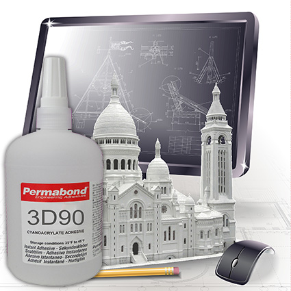 cyanoacrylate adhesive for 3D printing