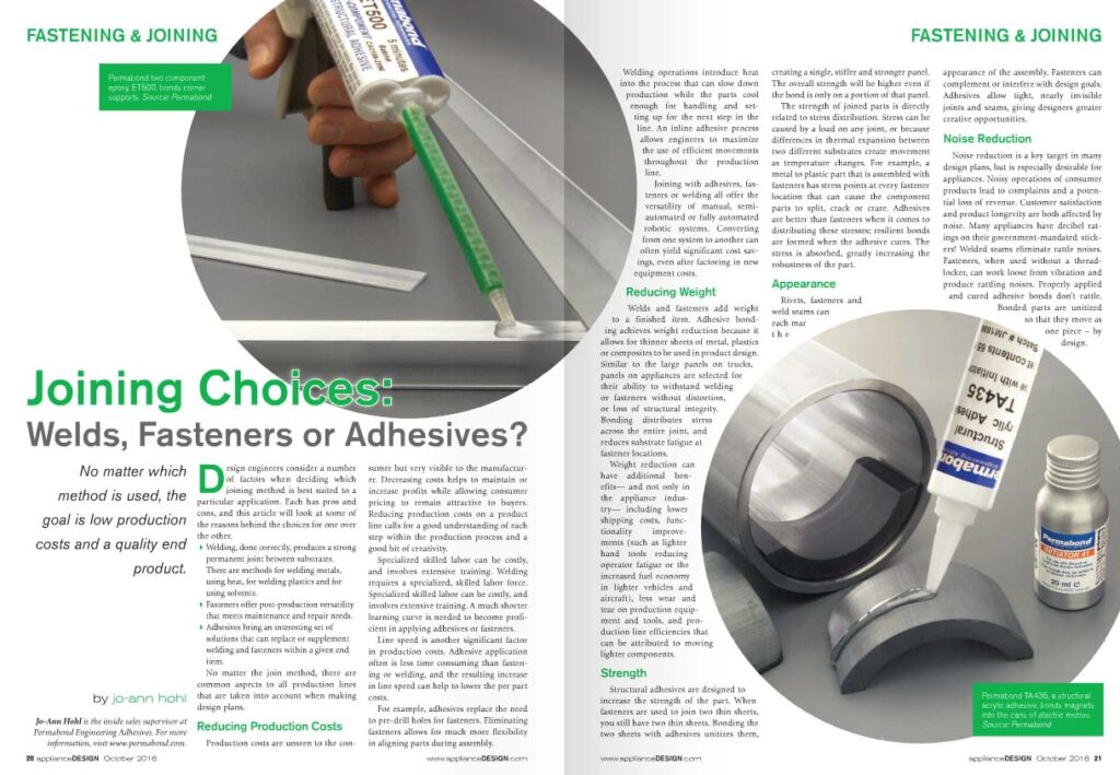 Welding fastening adhesive